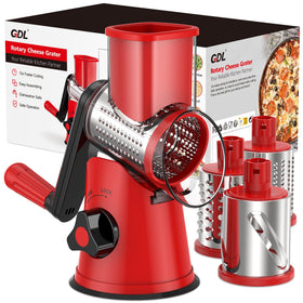 GDL rotary cheese grater with non-slip base for stable prep.