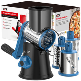 GDL rotary cheese grater base with non-slip feet for stable kitchen use.