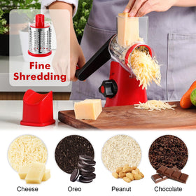 GDL rotary grater blade set for slicing, shredding, and fine shredding.