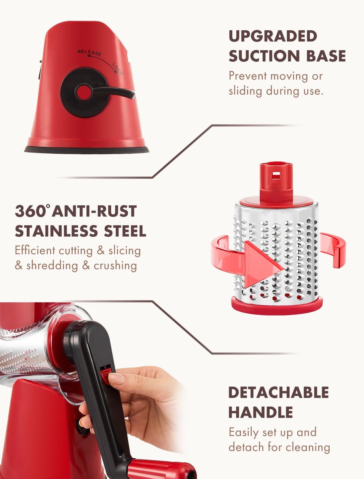 GDL easy-clean design simplifies washing after usage.