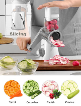 GDL rotary grater handle crank in action for effortless turning