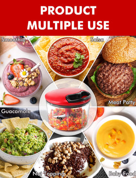 GDL Food Chopper anti-slip base keeps chopping stable.