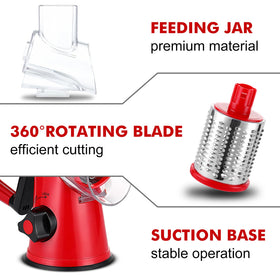 GDL rotary grater easy-clean design with detachable parts.