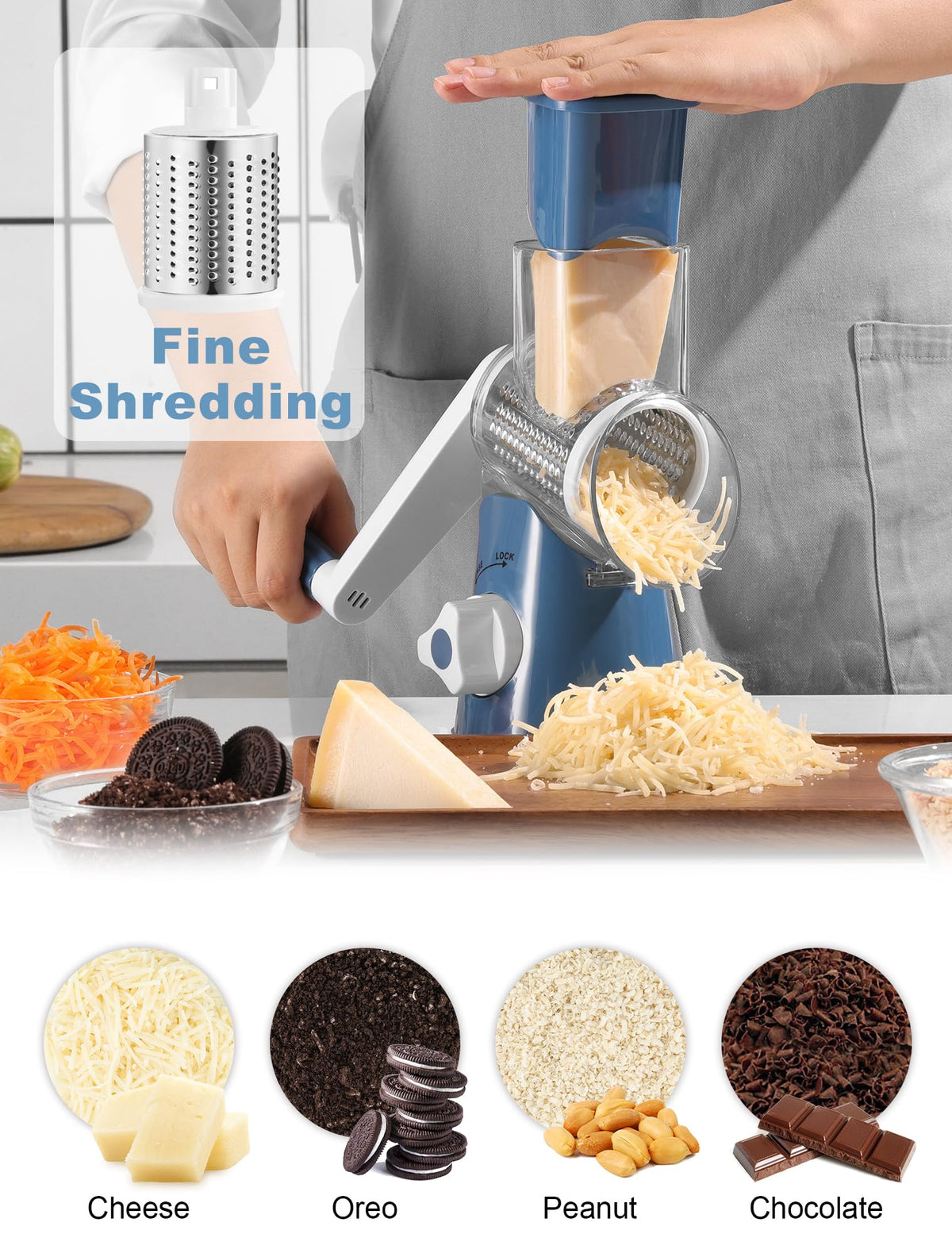 GDL ergonomic crank handle on a safe, smooth turning mechanism