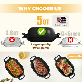GdnWings Dutch Oven lid steam chamber enhances crust and moisture balance.