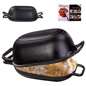 GdnWings Oval Dutch Oven 12x8 inch promotes even heat for rustic crusts.
