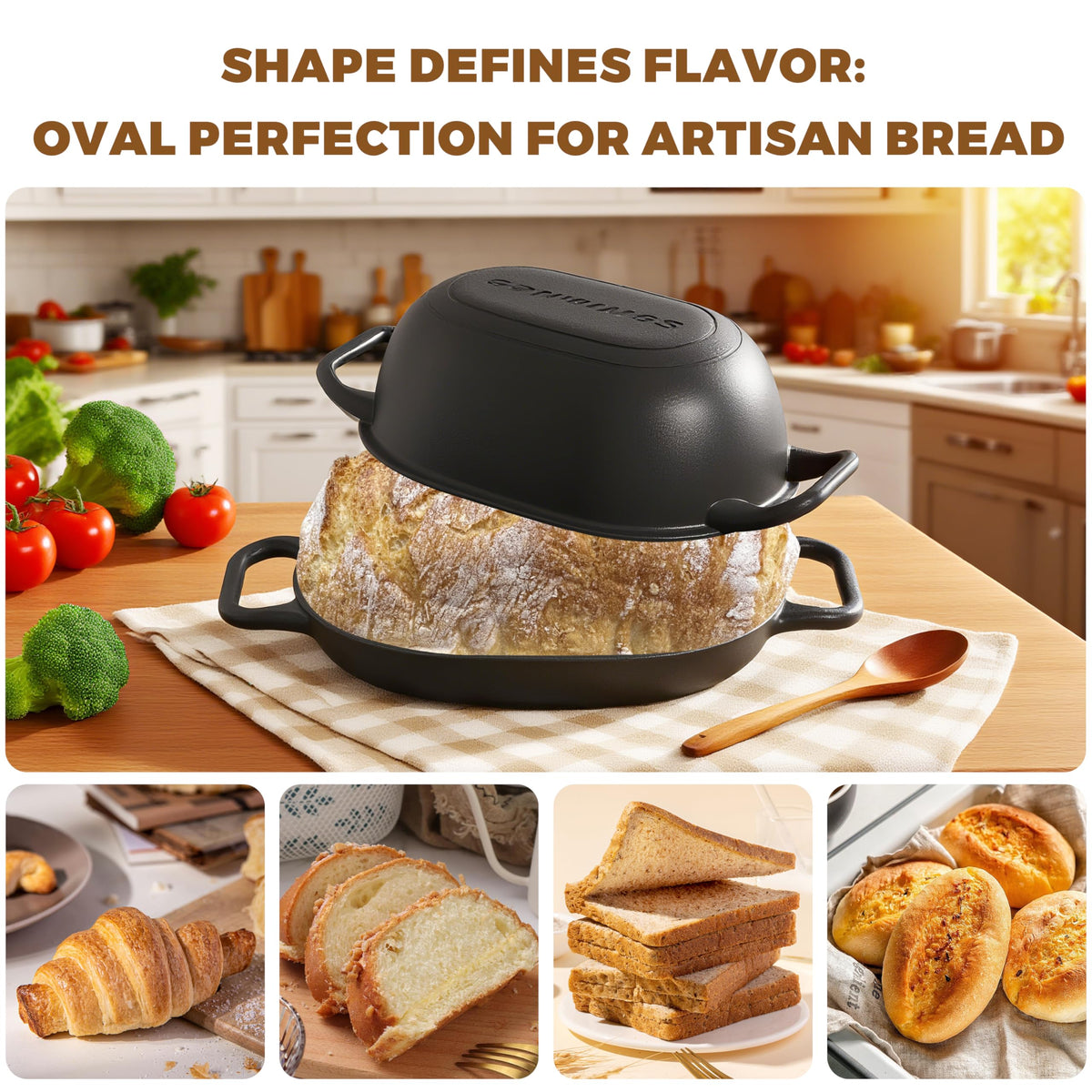 GdnWings Sourdough pan with lid used for artisanal loaf development.