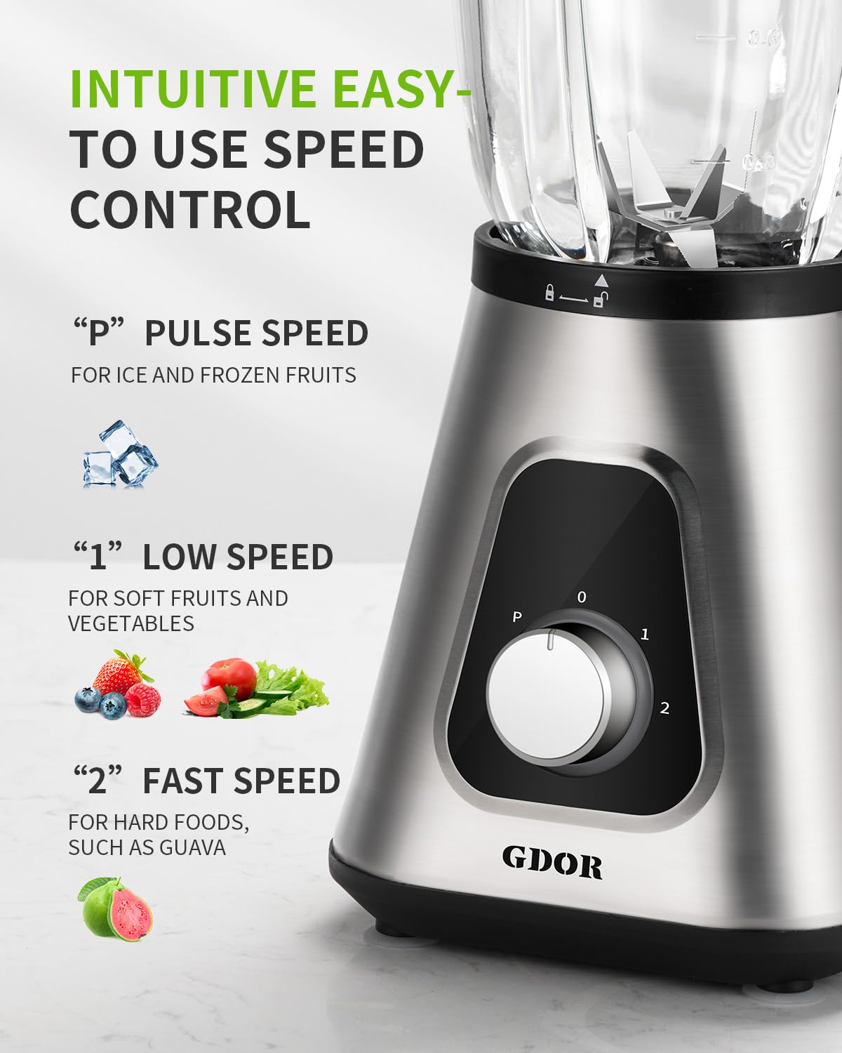 GDOR 1200W blender travel cup 22oz for on-the-go smoothies