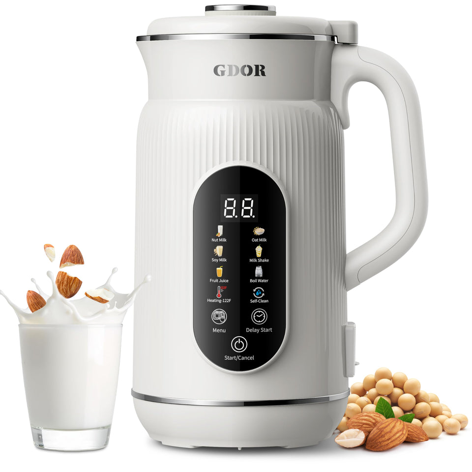 GDOR 42oz nut milk maker front view for family-sized plant milks