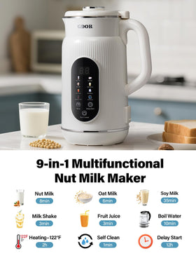 GDOR 42oz nut milk maker interior blades deliver smooth blends