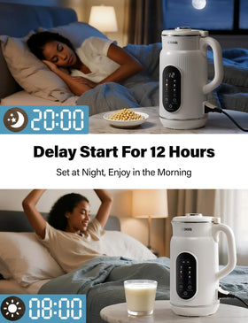 GDOR 42oz nut milk maker self-cleaning feature simplifies cleanup