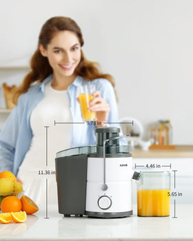 GDOR non-slip feet keep the juicer steady on the counter