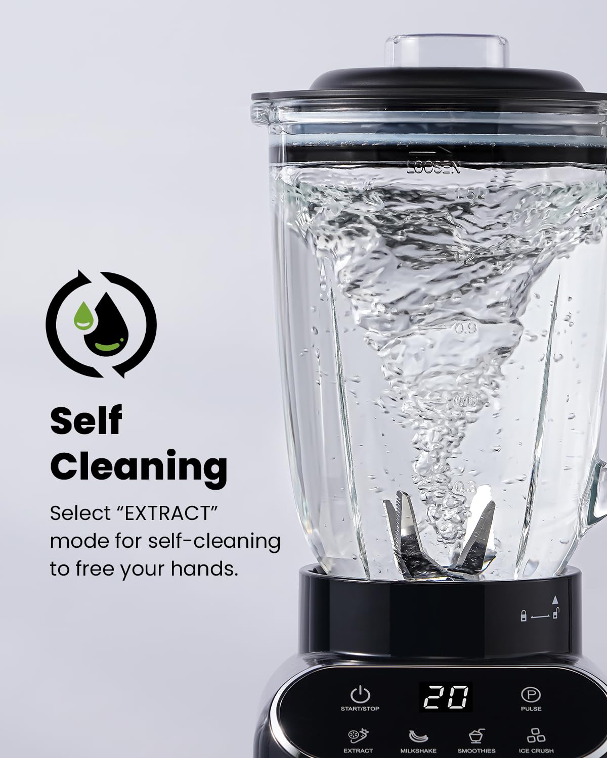 GDOR five intelligent programs tailor blends for smoothies, shakes, and ice.