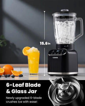 Leak-proof lid on the GDOR blender keeps drinks secure during transport.