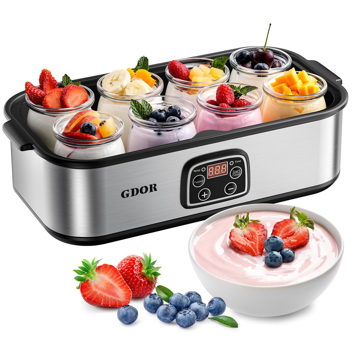 GDOR yogurt maker with temperature control for precise home fermentation.