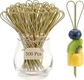 Gdpaddy heart-shaped bamboo sticks elevate appetizer presentation with a romantic, elegant touch.