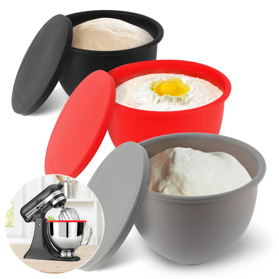 Gdrtwwh silicone bowl liner 3-pack keeps bowls organized for quick recipe switching.