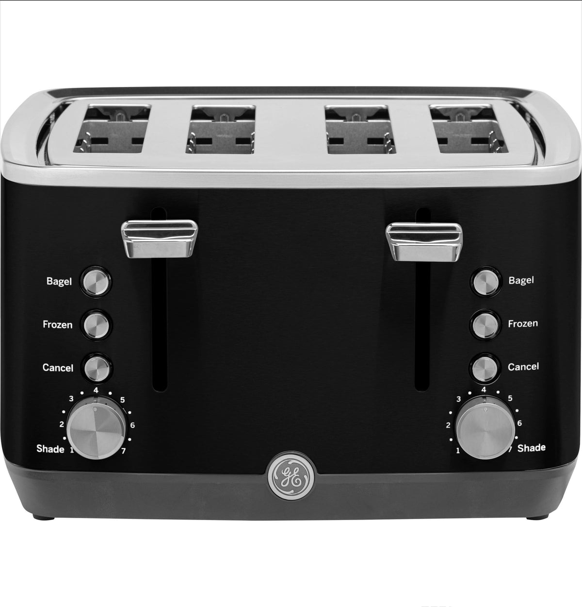 GE 4-slice toaster with extra-wide slots for bagels and thick bread
