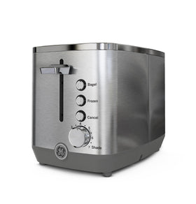 GE toaster handles bagels, breads, and waffles.