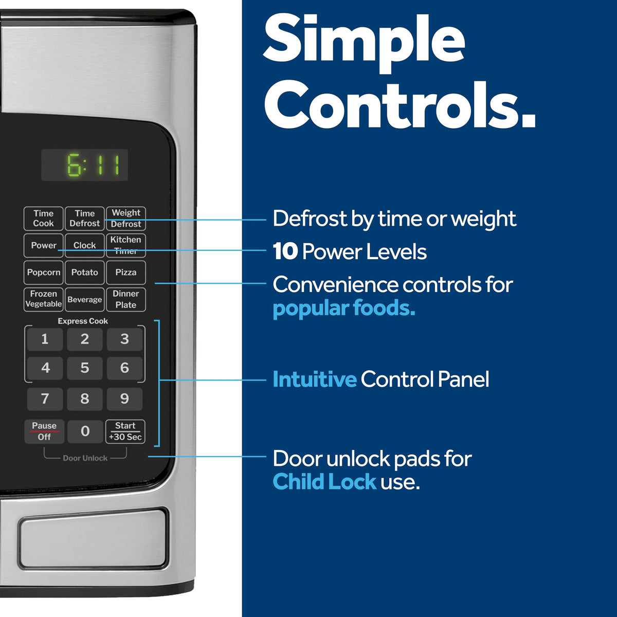 GE countertop microwave on-countertop setup supports easy placement.