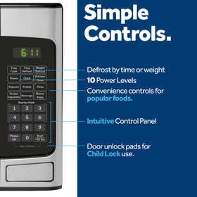 GE countertop microwave on-countertop setup supports easy placement.