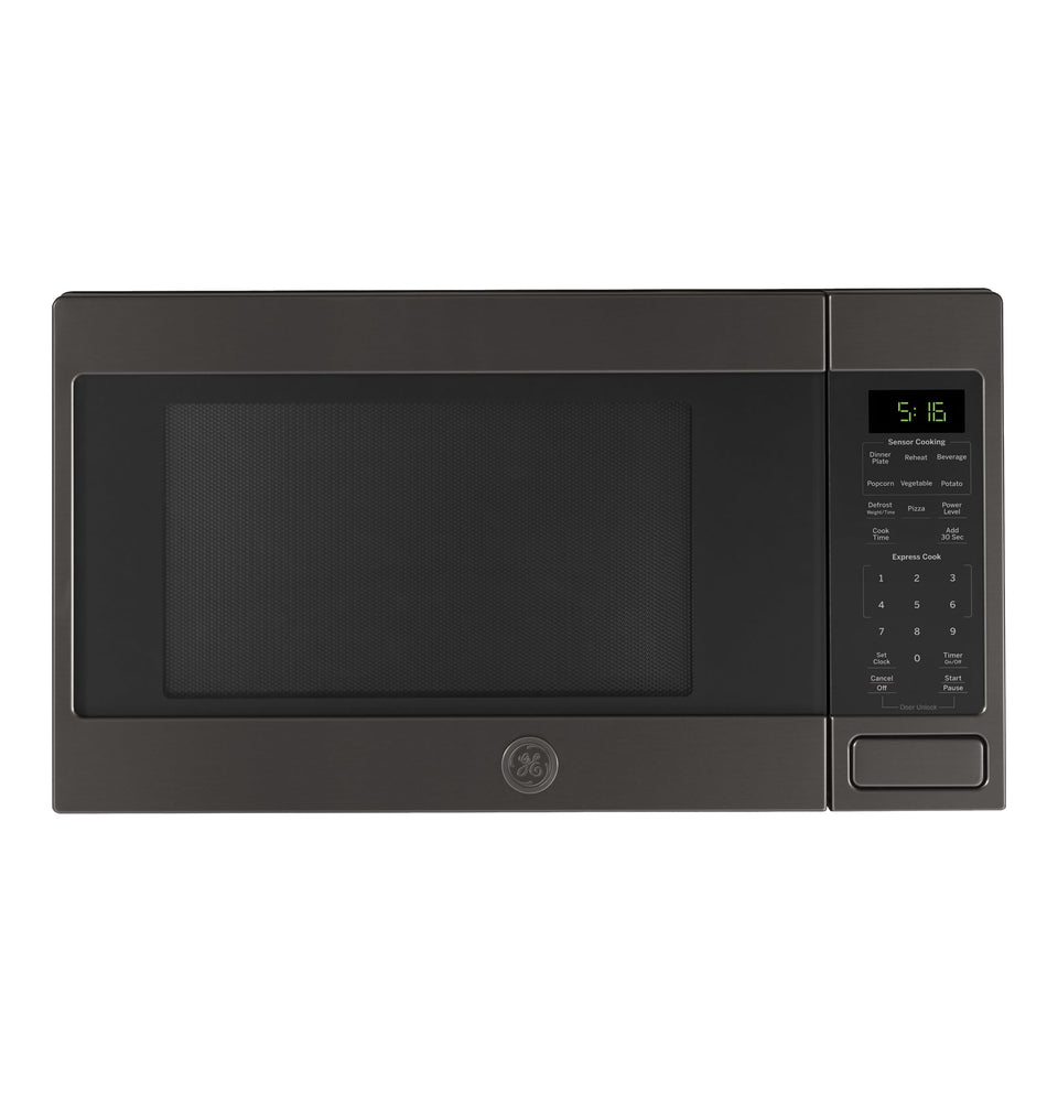 GE countertop microwave oven with 1150W power for fast reheating.