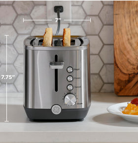 GE toaster with extra-wide slots for bagels and waffles.