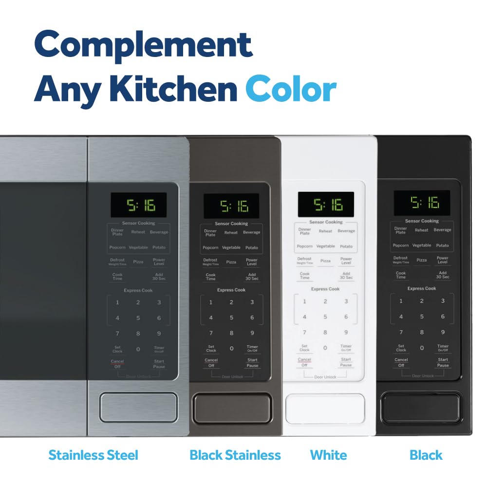Compact countertop microwave ideal for dorms or apartments