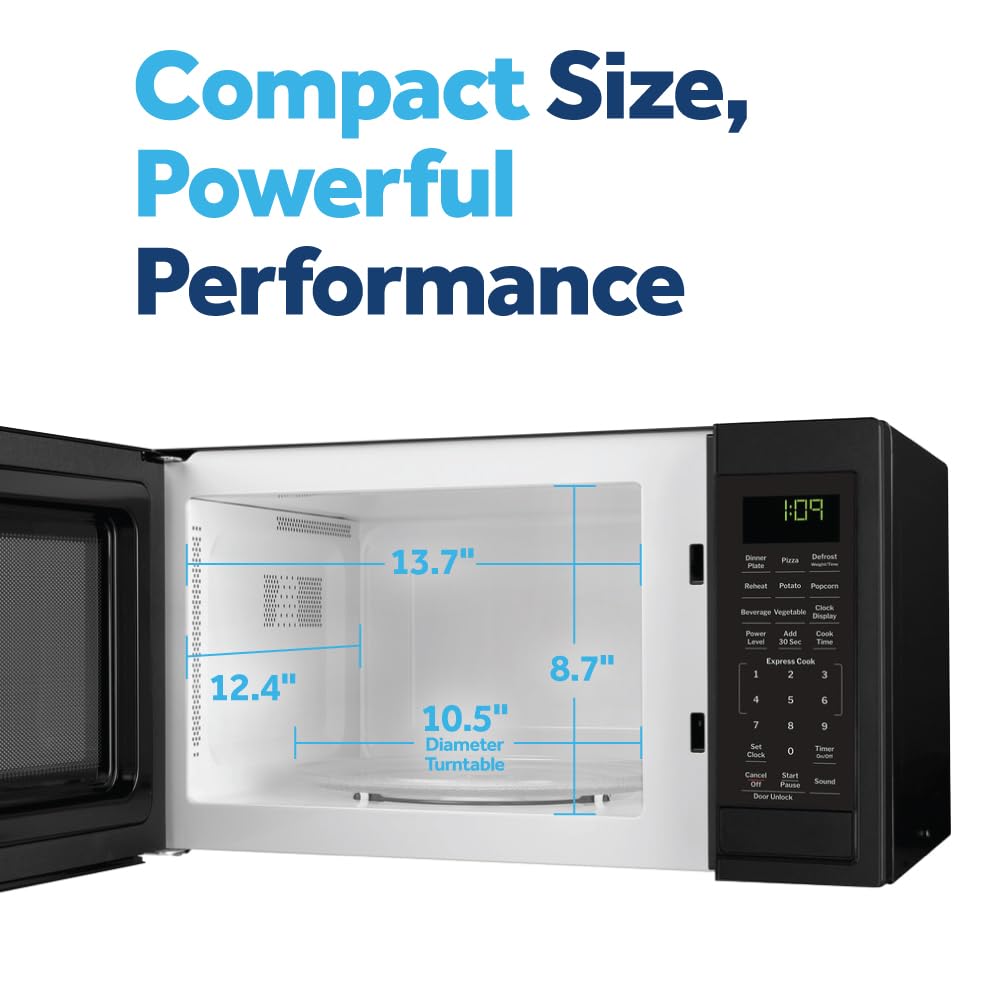 GE microwave control panel with one-touch settings for quick meal prep