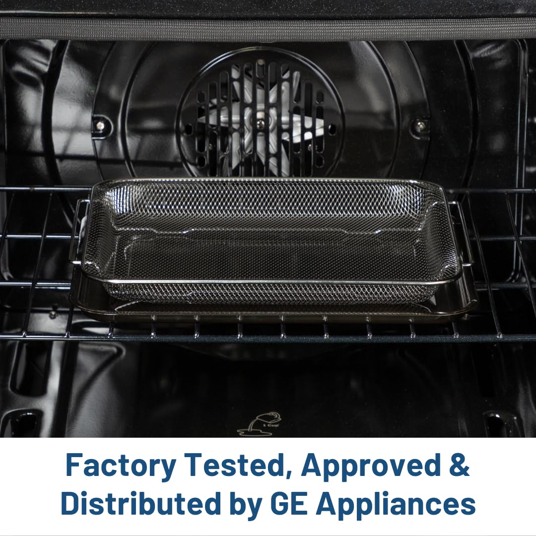 GE PM48X120 crumb catcher tray reduces mess during cooking.