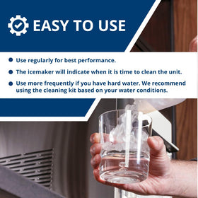 GE Profile Opal cleaning kit image promotes fresh tasting ice every day.