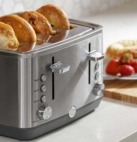 GE toaster ideal for bagels, waffles, and toast