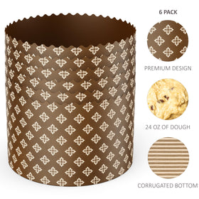 Geborilma panettone mold withstands up to 390°F for versatile baking.