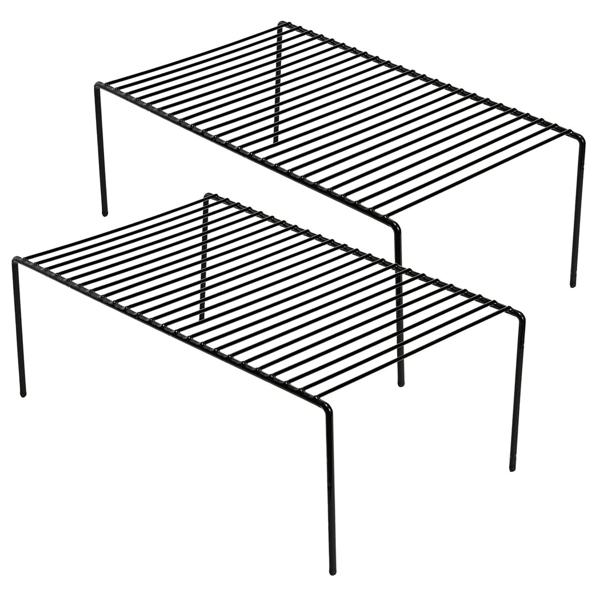 GEDLIRE kitchen cabinet organizer set of 2 shown in use for extra storage
