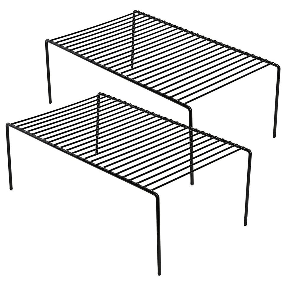 GEDLIRE kitchen cabinet organizer set of 2 shown in use for extra storage