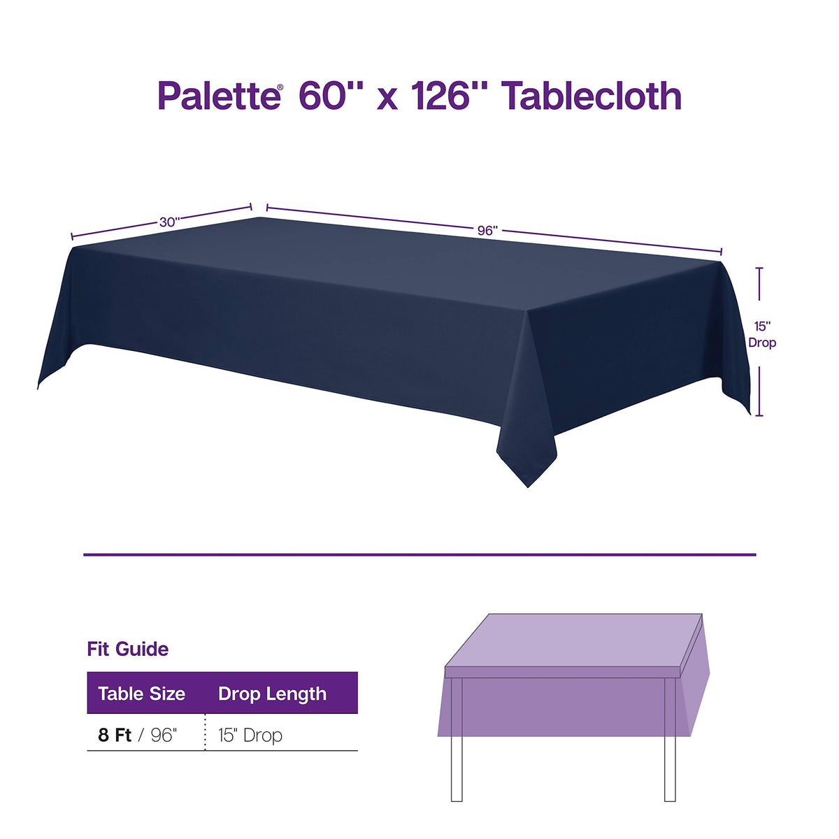 Gee Di Moda heavy-duty polyester fabric resists wrinkles for effortless presentation.
