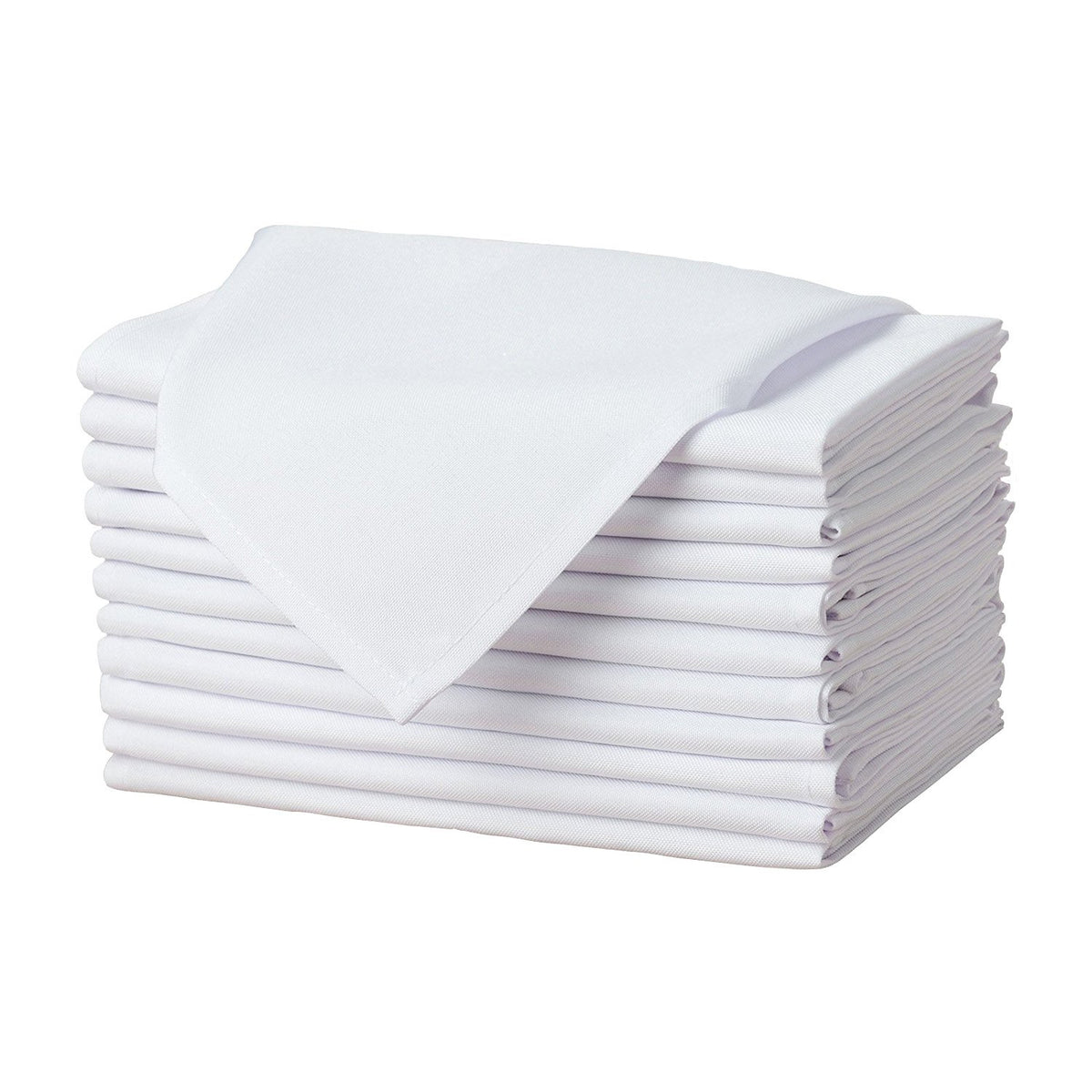 Gee Di Moda napkins folded neatly, elevating white 17x17 table settings with polished appeal.