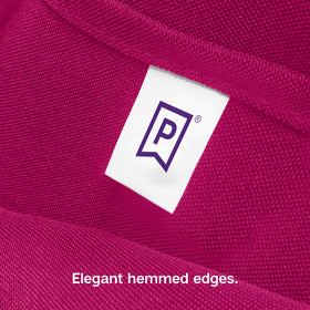 Gee Di Moda fuchsia napkins complement holiday parties with cohesive dining aesthetics.