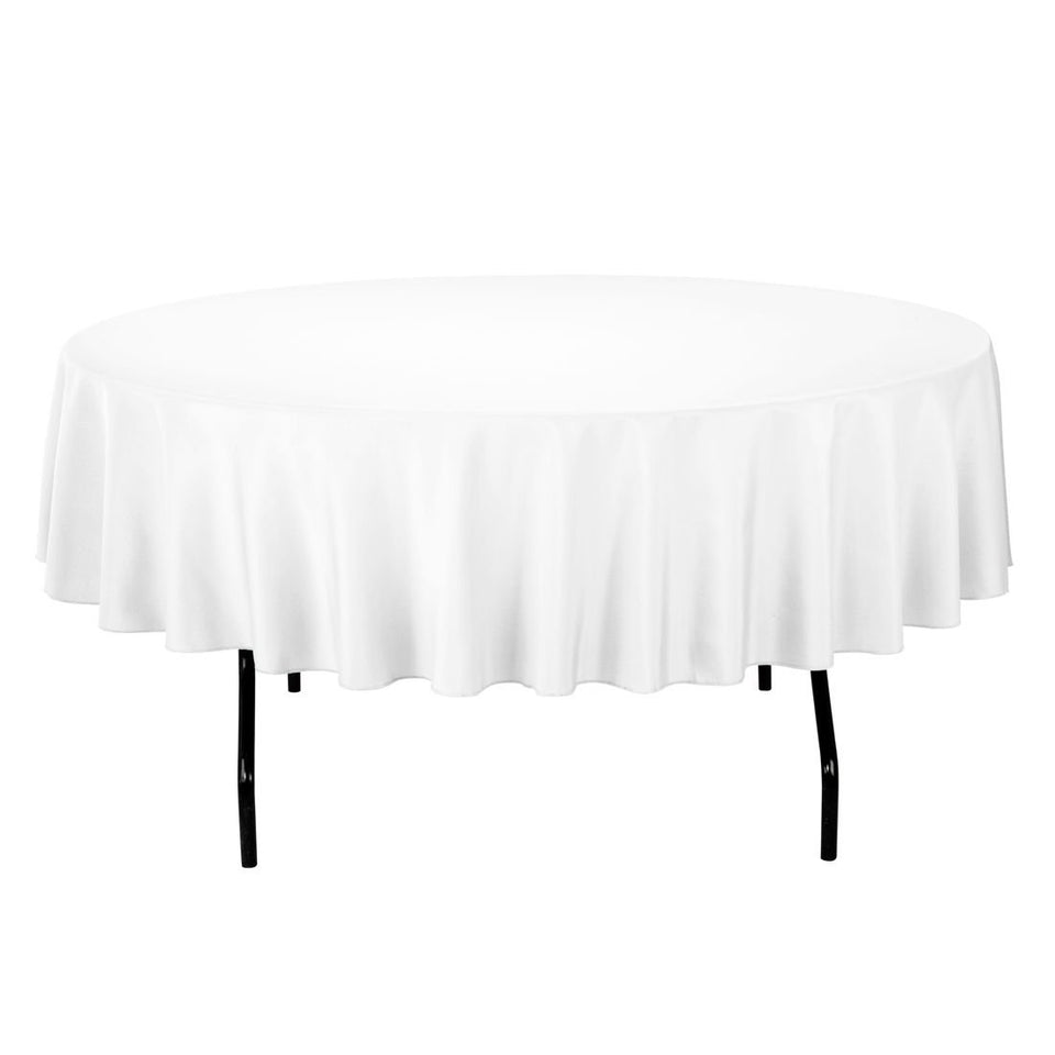 Gee Di Moda round tablecloth 70inch white protects surfaces with elegant event ambiance