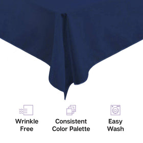 Gee Di Moda 60x102 inch tablecloth provides a 15-inch drop for full coverage.