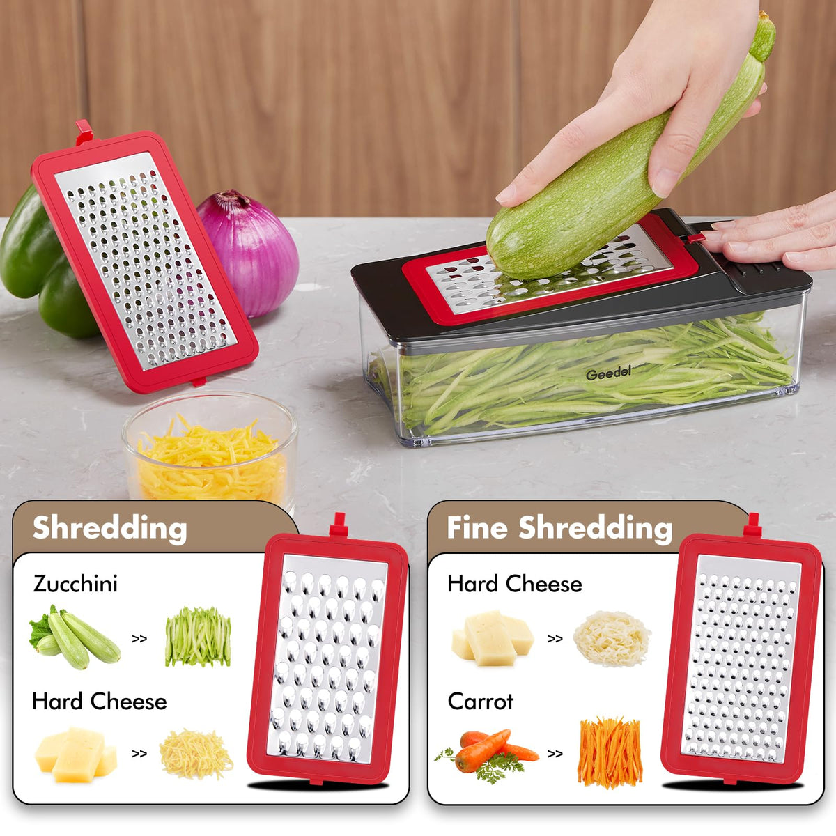 Geedel anti slip hand press for safe, comfortable operation.