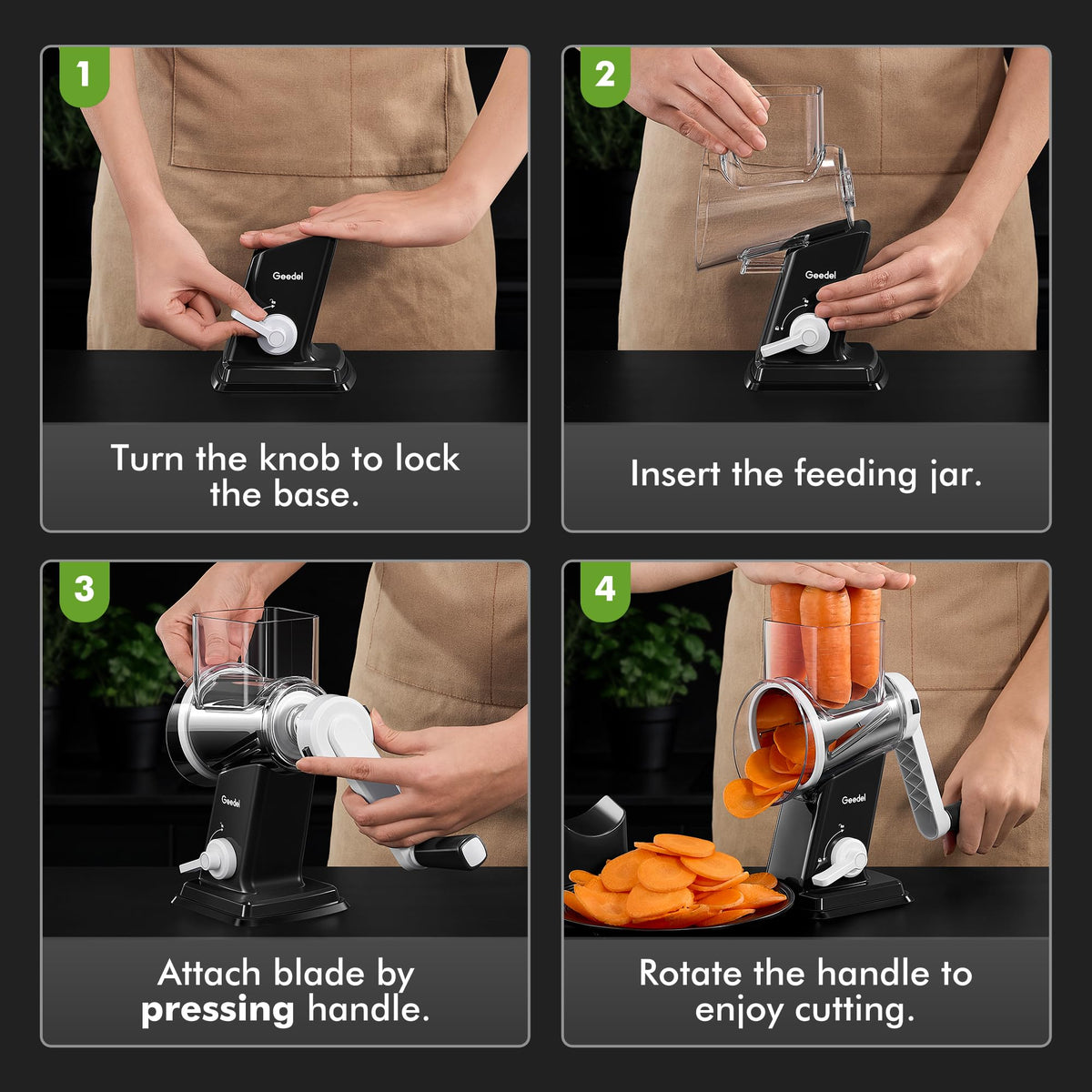 Geedel detachable components for easy cleaning and quick maintenance.