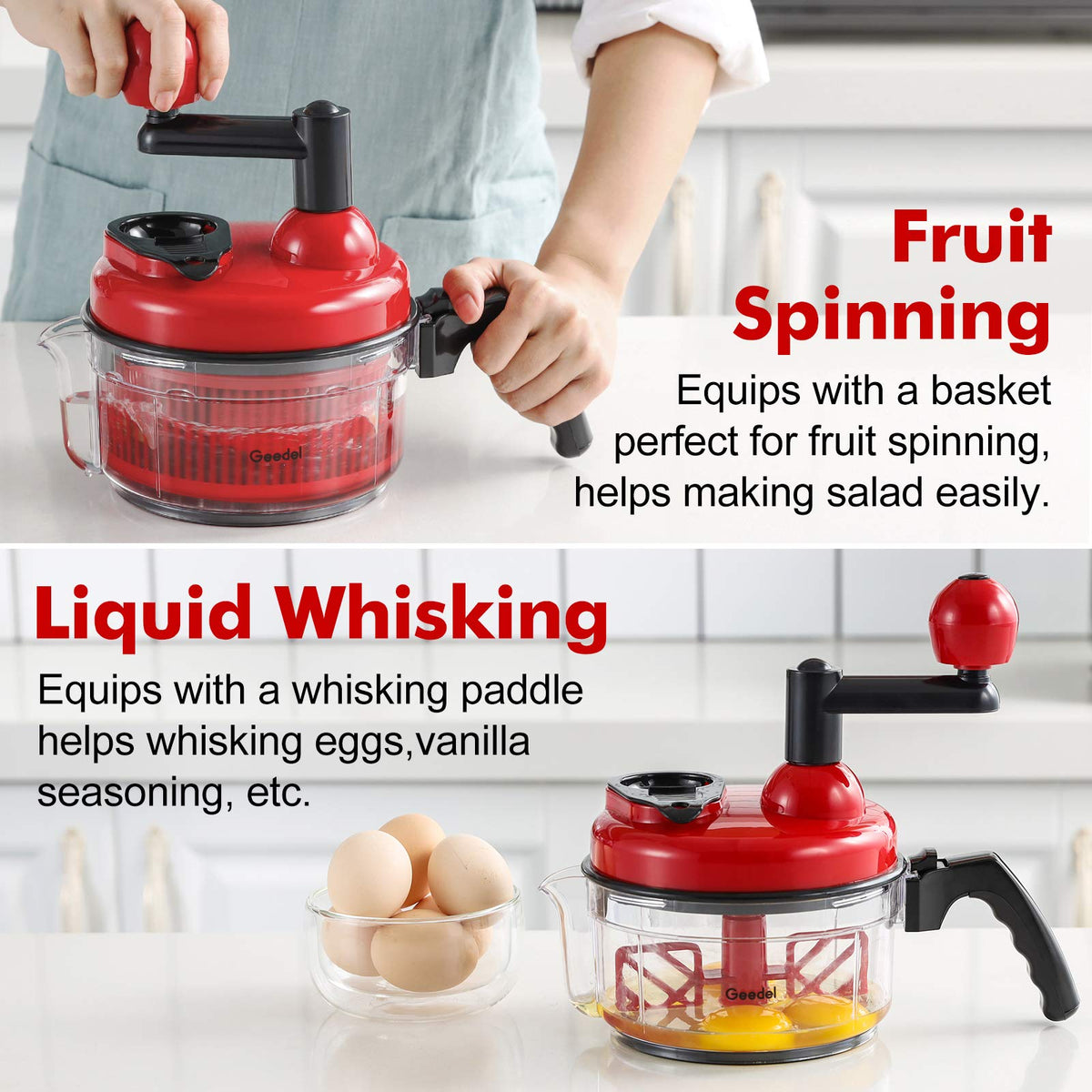 Geedel easy-clean all parts ready for a rinse after use