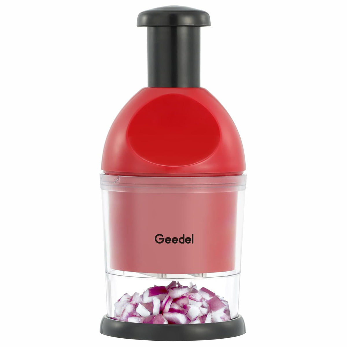 Geedel Food Chopper with slap action for fast onion and garlic prep