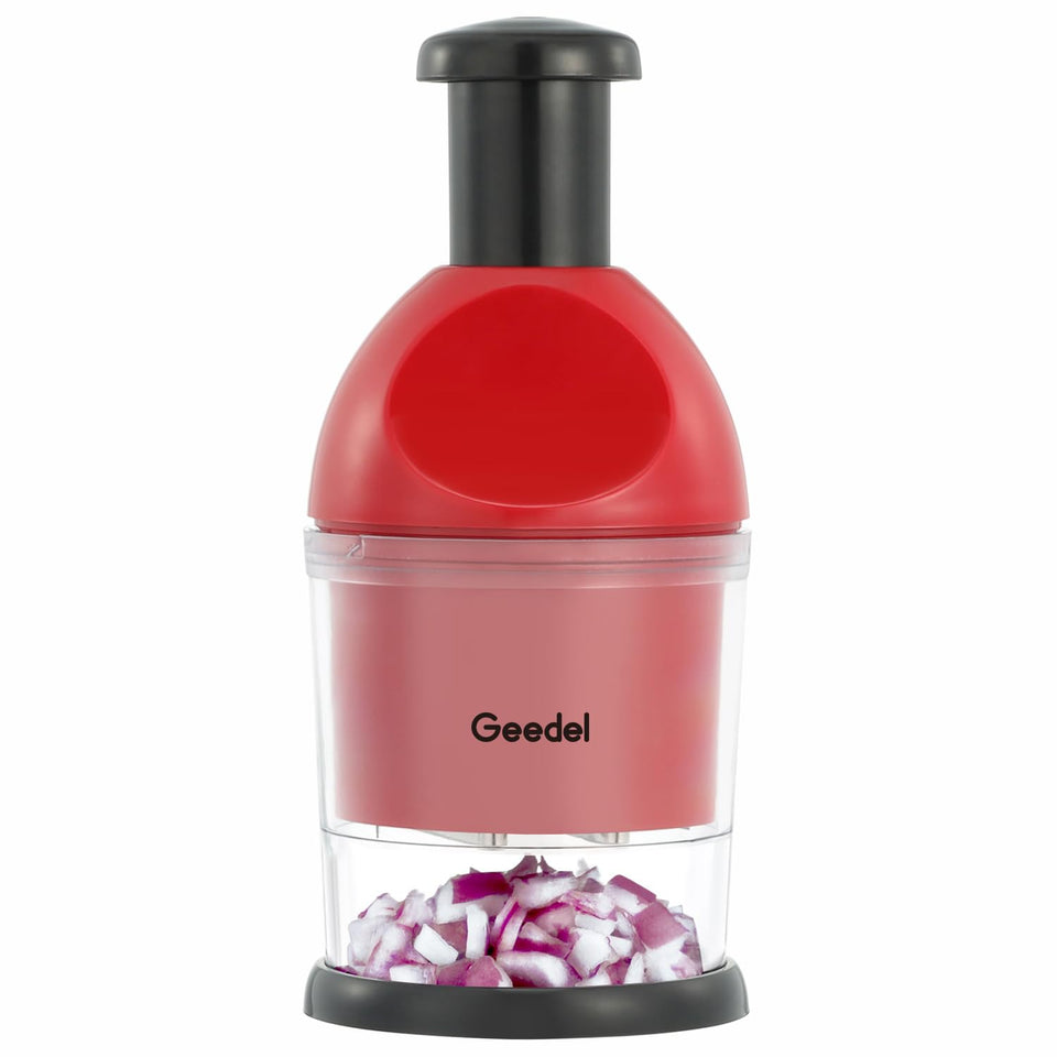 Geedel Food Chopper with slap action for fast onion and garlic prep