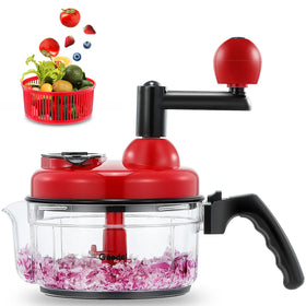 Geedel Hand Food Chopper in assembly mode for fast, hands-free meal prep
