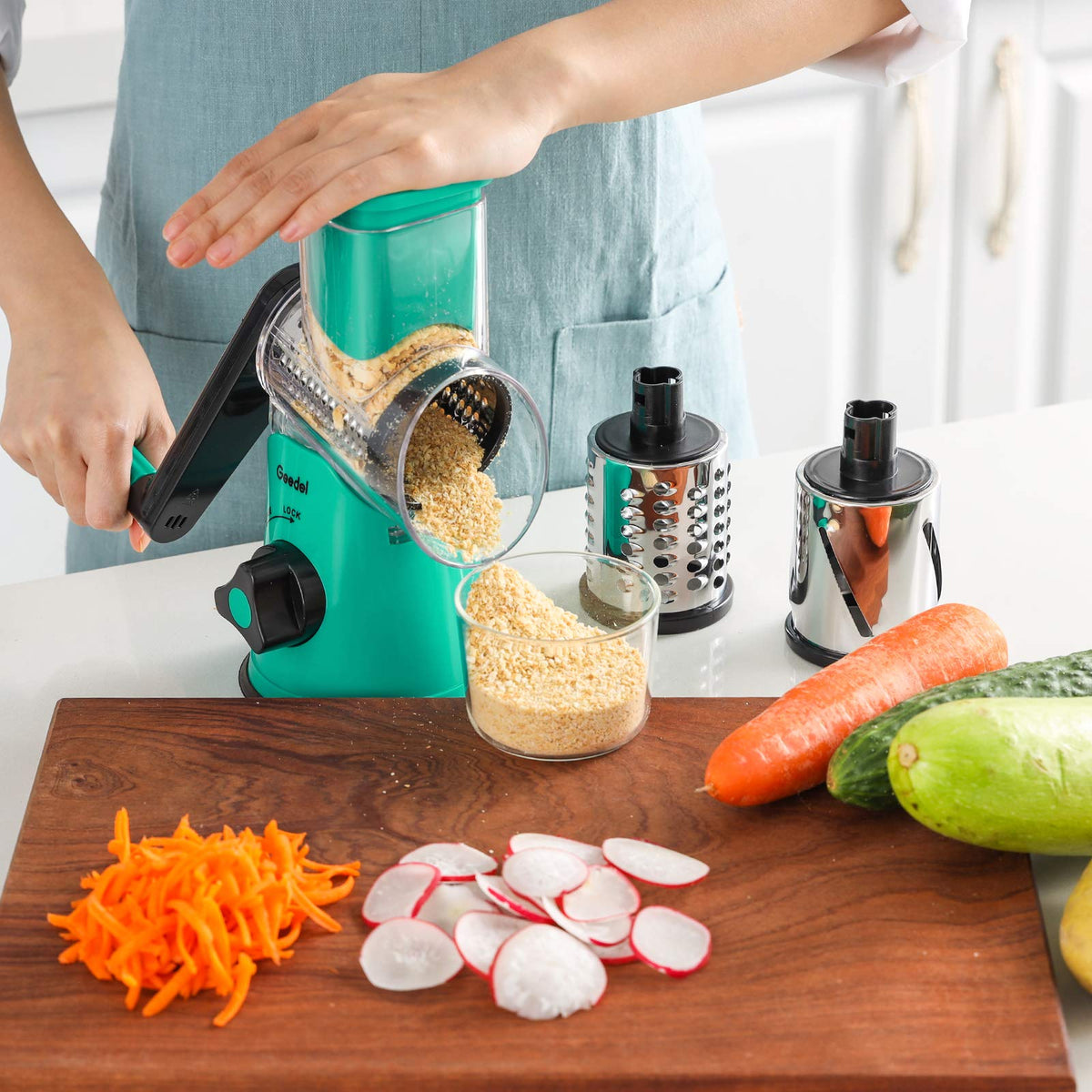 Geedel compact design fits neatly on any kitchen counter