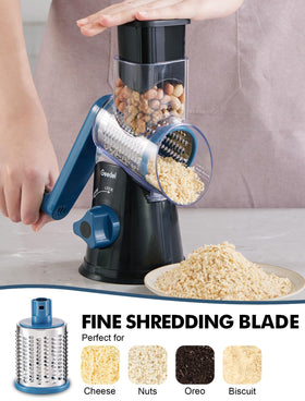 Geedel rotary grater with detachable parts for easy cleaning