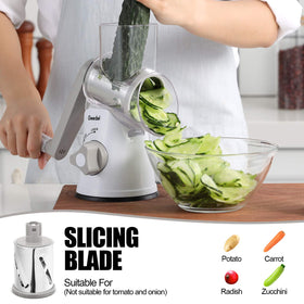 Geedel rotary cheese grater stainless steel blades stay sharp for long-lasting performance