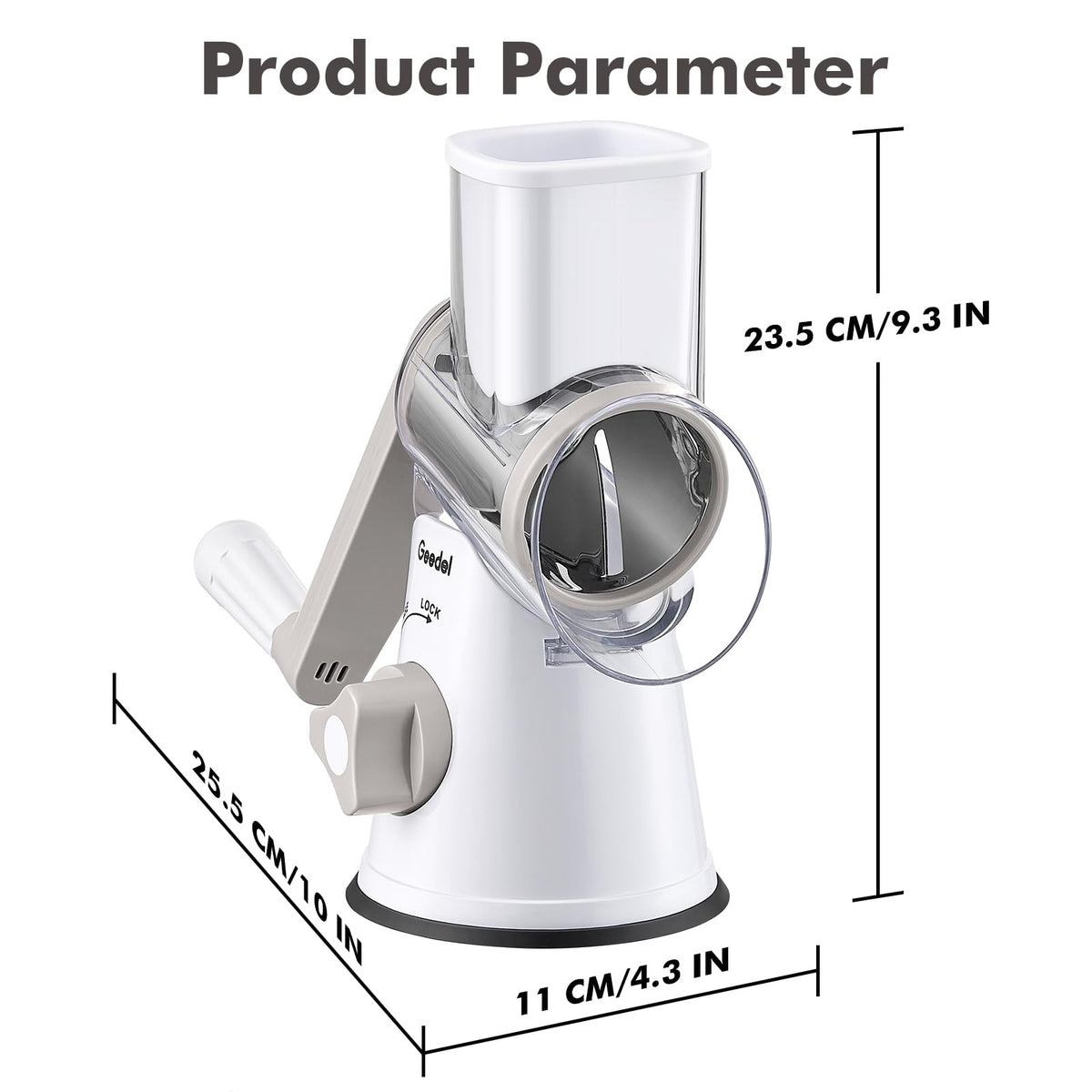 Geedel rotary cheese grater versatile uses from cheese to nuts and vegetables